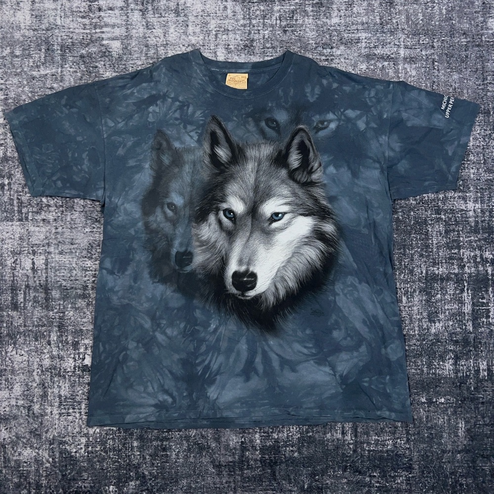 Vintage Y2K Nature Wolf Mountain Tee 3XL